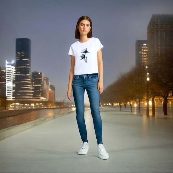 Women's Jeans Medium Wash Blue Levi Strauss 711 Skinny Jeans Size: 29 - Picture 1 of 6